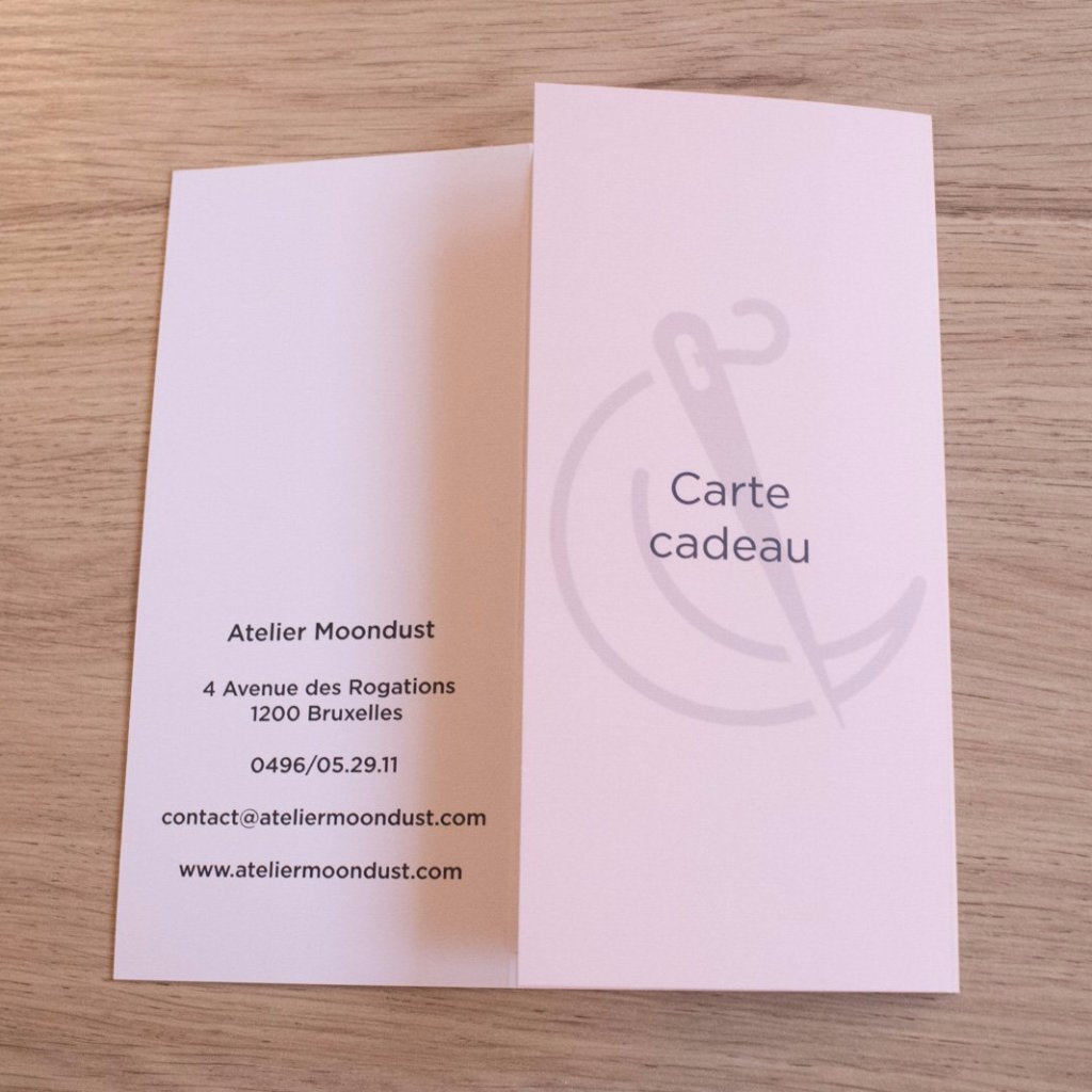 Carte-cadeau - Gift Card - Atelier Moondust - Bruxelles
