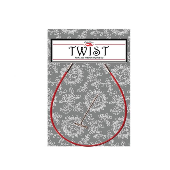 Cable TWIST red - L - Chiaogoo - Aiguilles à tricoter - Atelier Moondust - Bruxelles