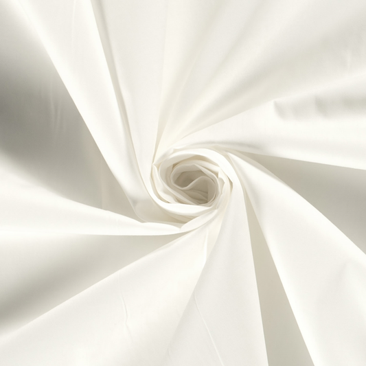 Voile de coton uni - blanc cassé