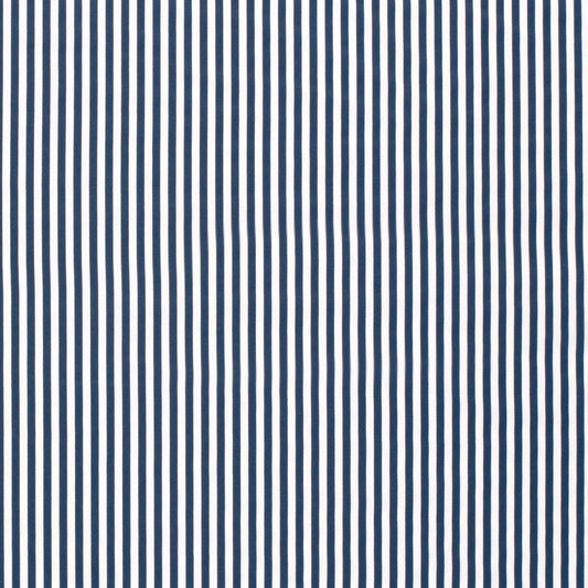 Popeline de coton -  rayures Bleu Marine
