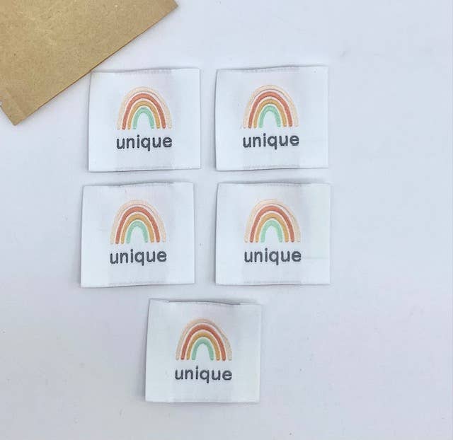 Étiquette à coudre : UNIQUE Pastel