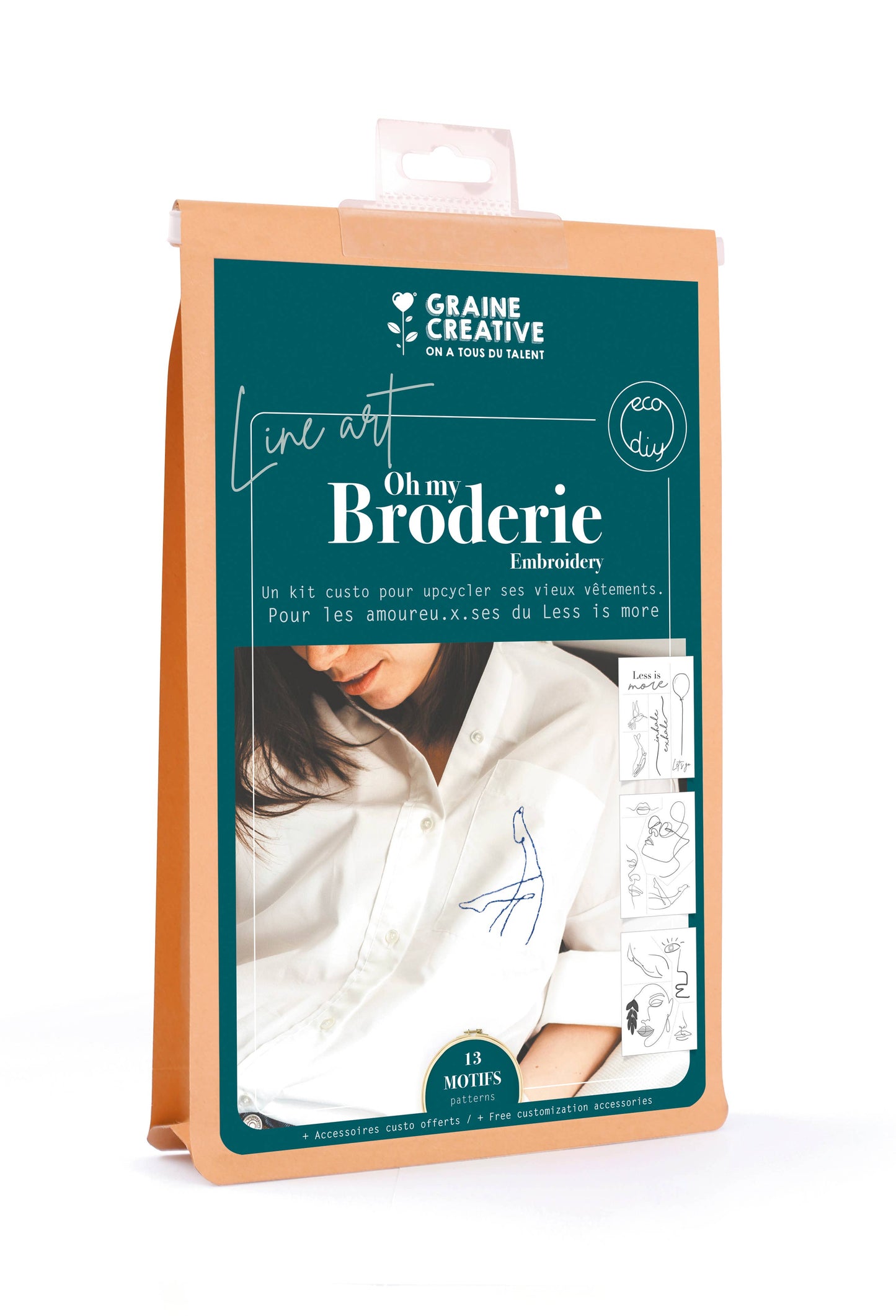 KIT BRODERIE SUR VETEMENT LINE ART 165 x 240 x 50 mm