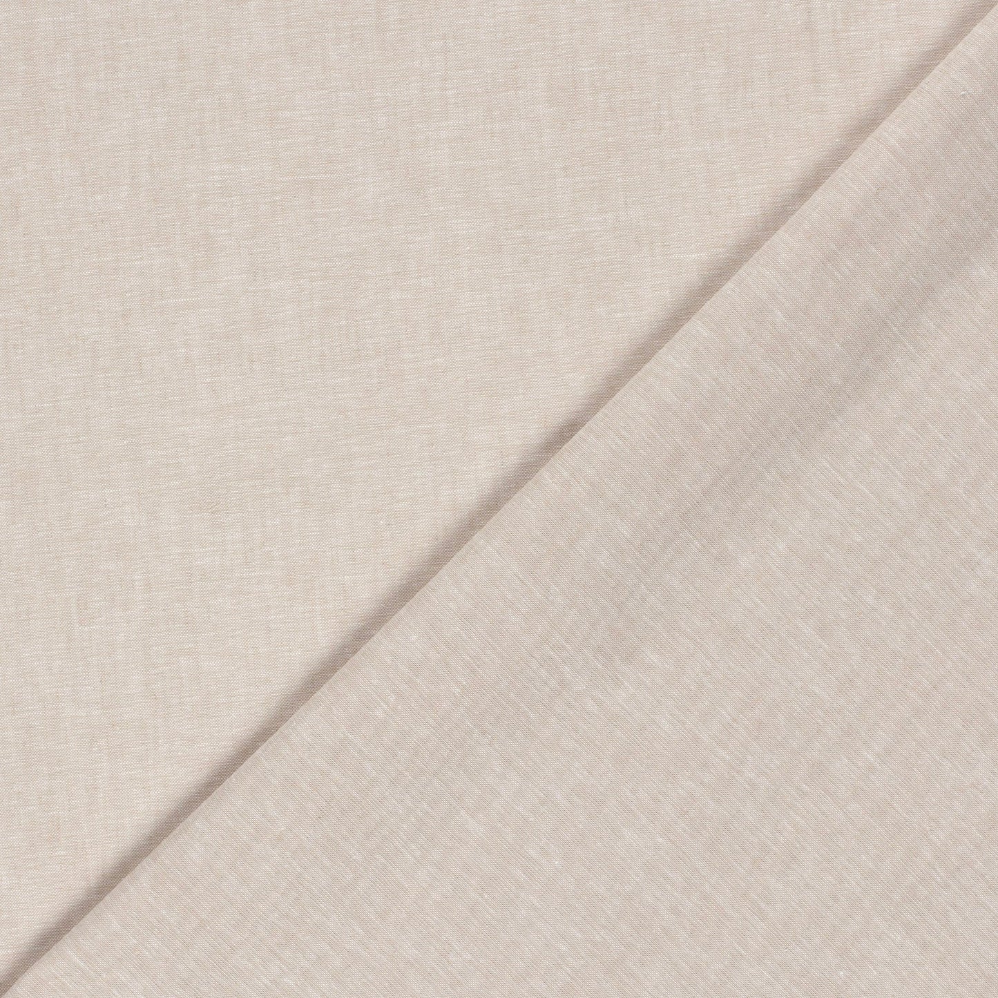 Chambray lin/coton - Beige