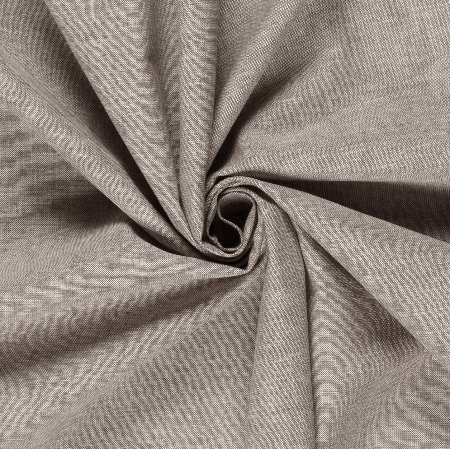Chambray lin/coton - Taupe