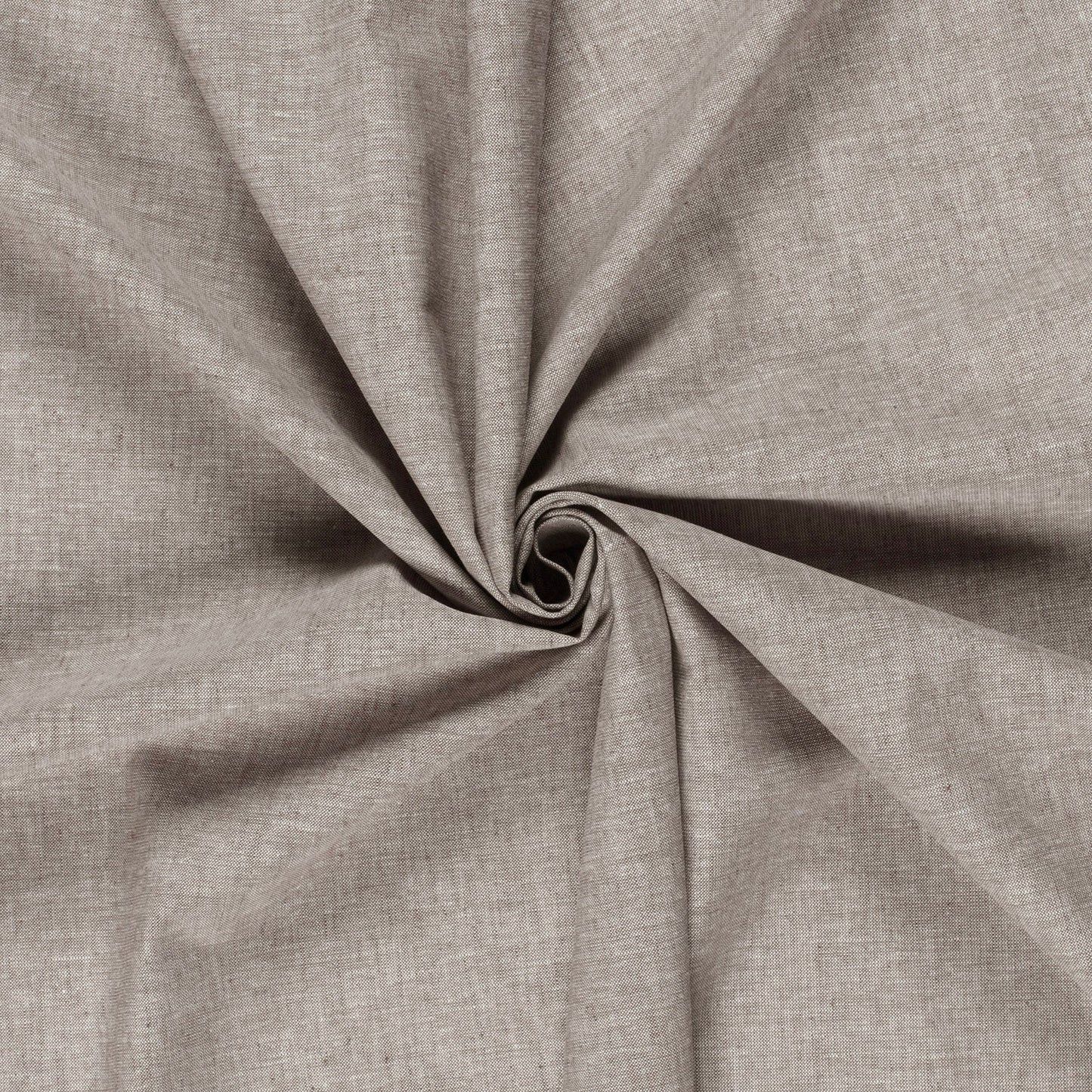 Chambray lin/coton - Taupe