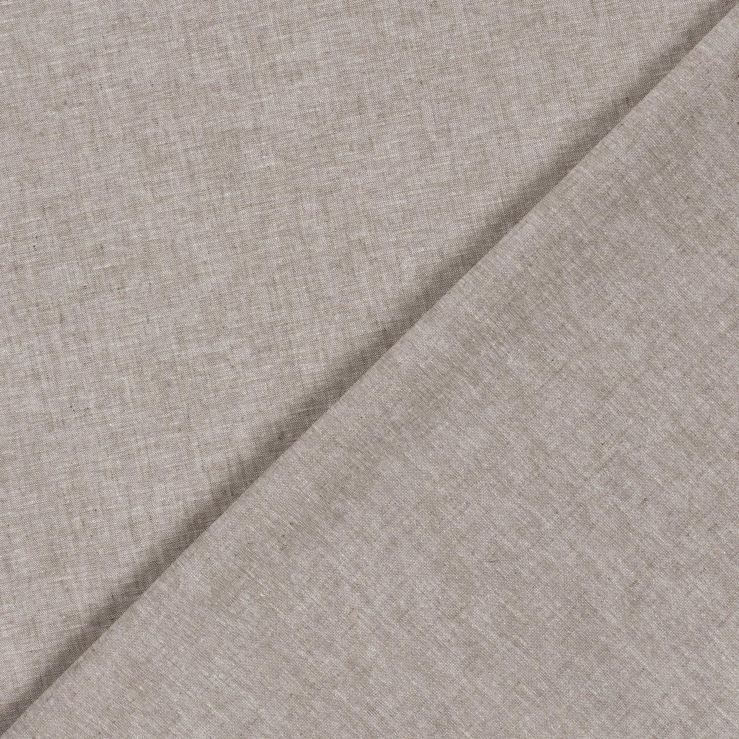Chambray lin/coton - Taupe