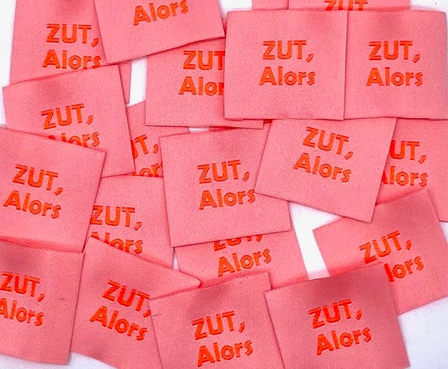 Étiquette à coudre : Zut alors - Fluo