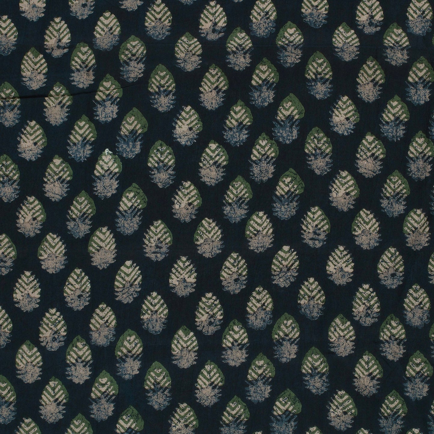 Voile de coton indien - Paisley Indigo