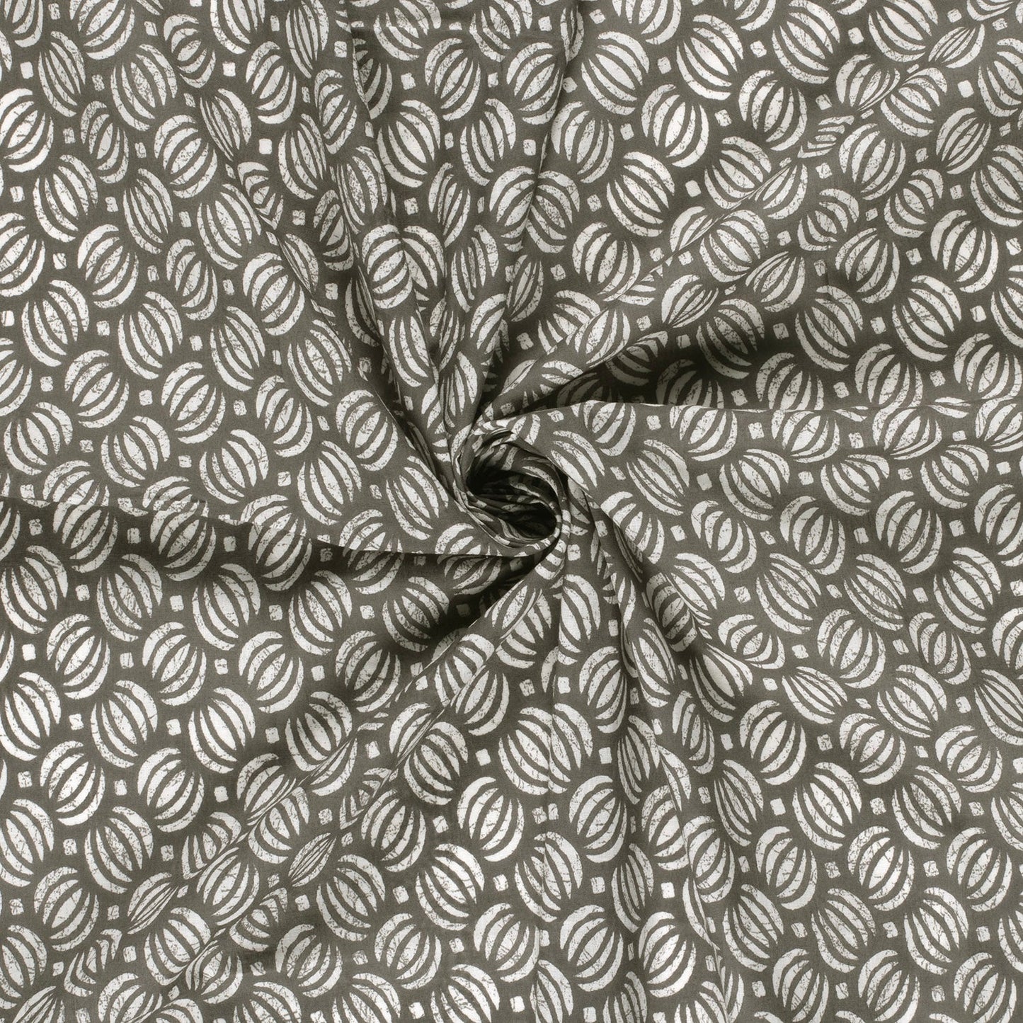 Voile de coton indien - Abstrait Gris