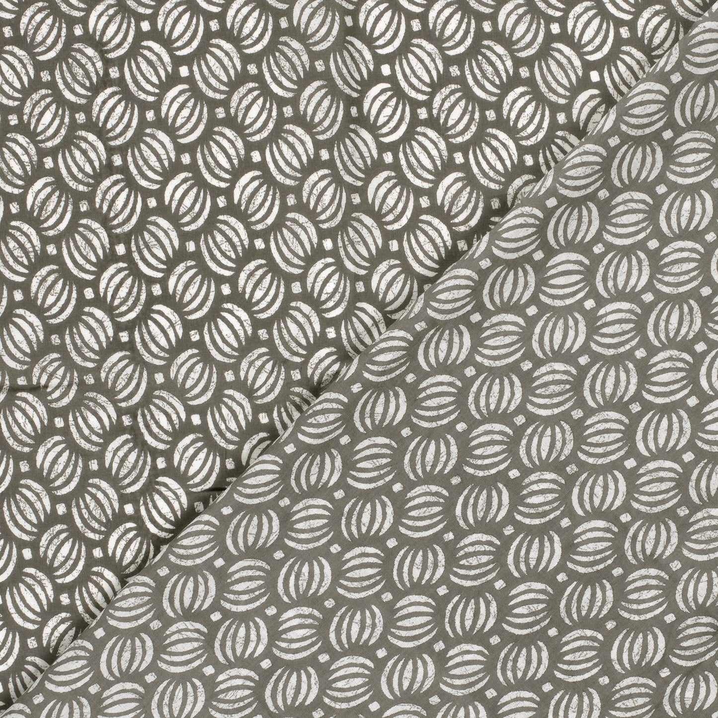Voile de coton indien - Abstrait Gris