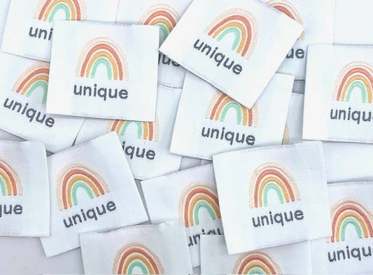 Étiquette à coudre : UNIQUE Pastel