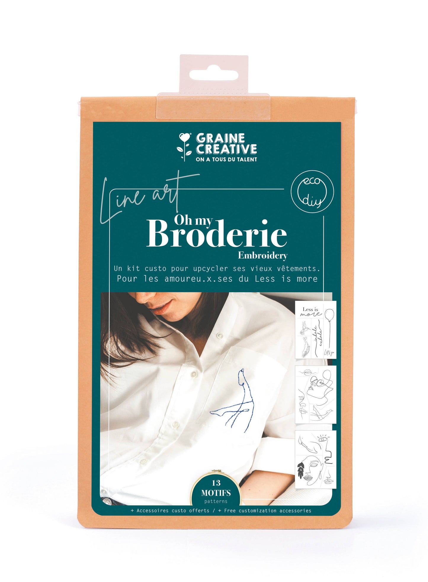 KIT BRODERIE SUR VETEMENT LINE ART 165 x 240 x 50 mm