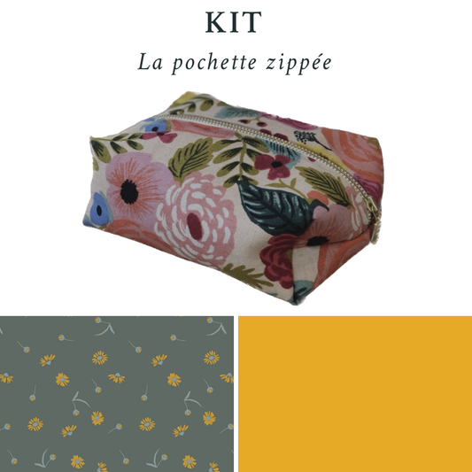 LA POCHETTE ZIPPEE - Le kit couture (FR, NL & EN) - Chamomille