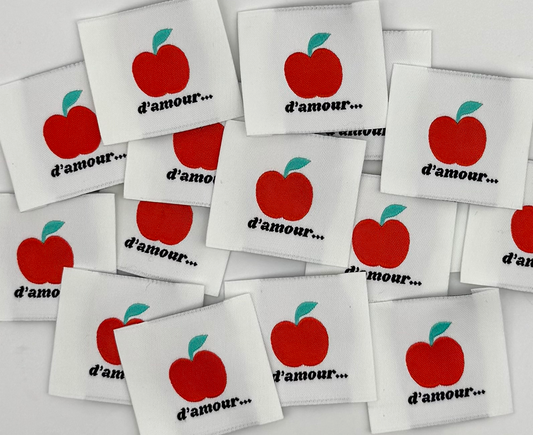 Étiquette à coudre : POMME D'AMOUR