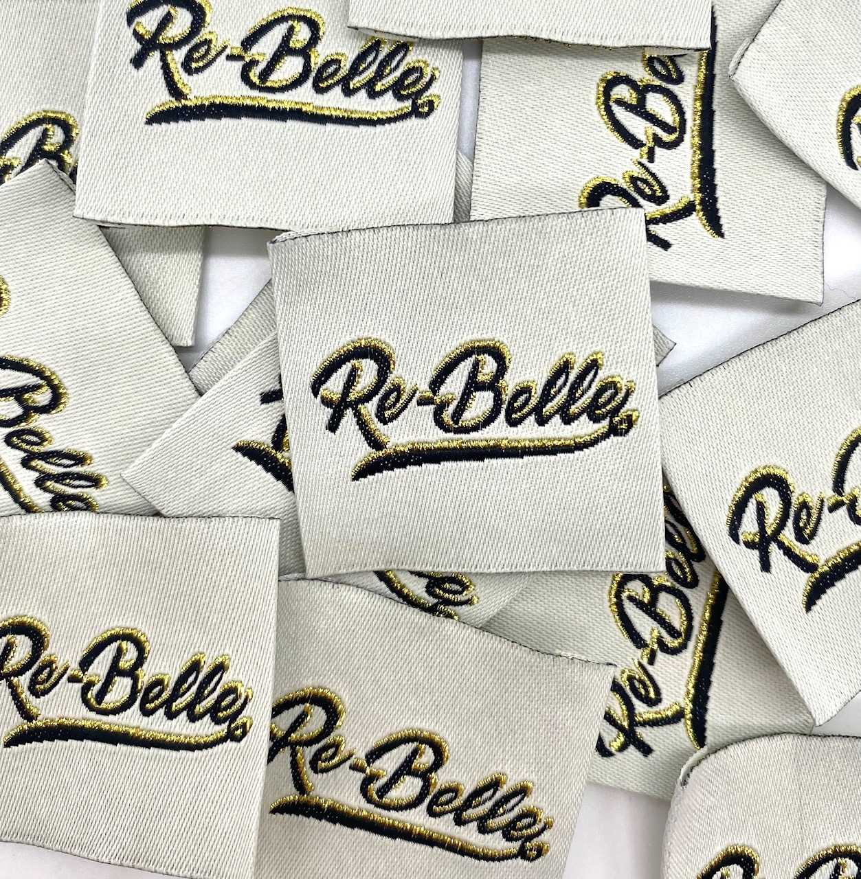 Étiquette à coudre lurex: RE-BELLE