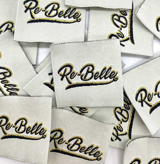 Étiquette à coudre lurex: RE-BELLE