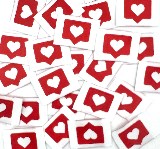 Etiquette Tissée à coudre : Like - ROUGE