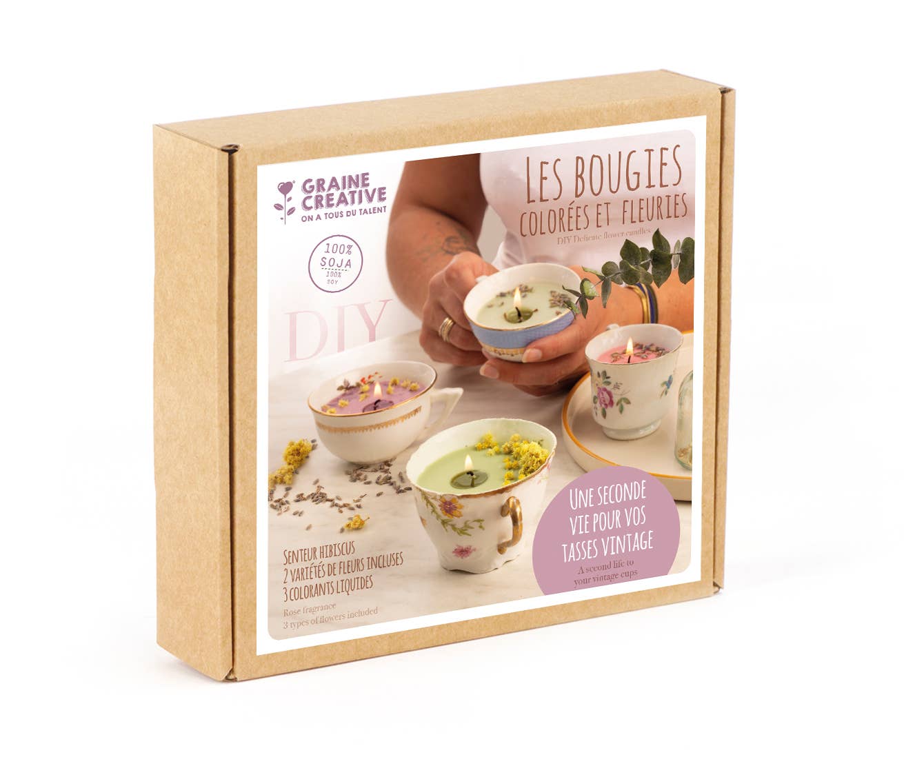 KIT BOUGIES FLEURIES ET COLOREES