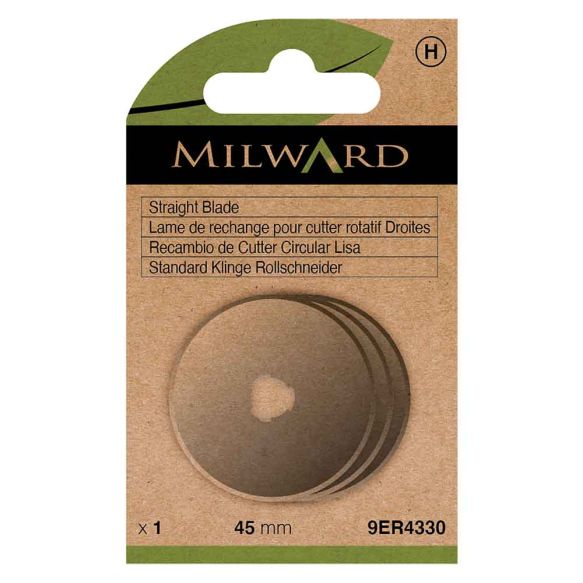 Lame pour Rotary Cutter rotatif droites- 3 lames de 45 mm- Milaward