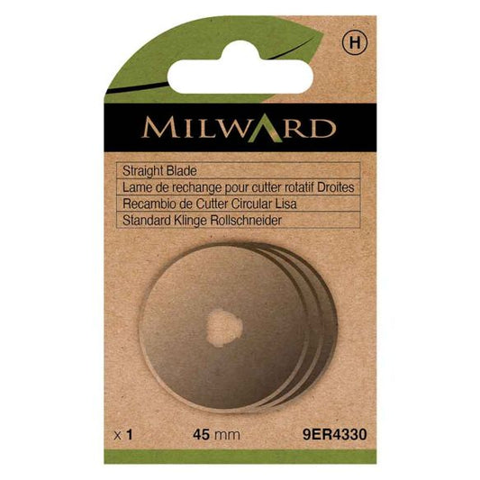 Lame pour Rotary Cutter rotatif droites- 3 lames de 45 mm- Milaward