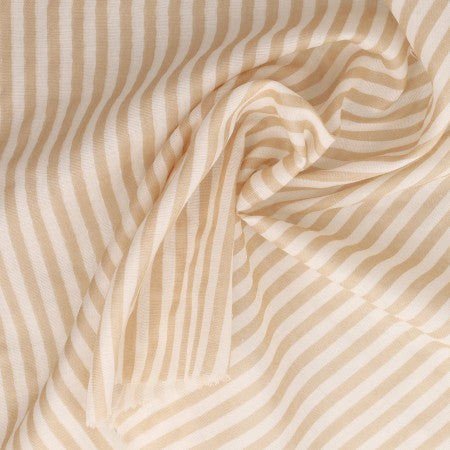 Double gaze rayée - naturel