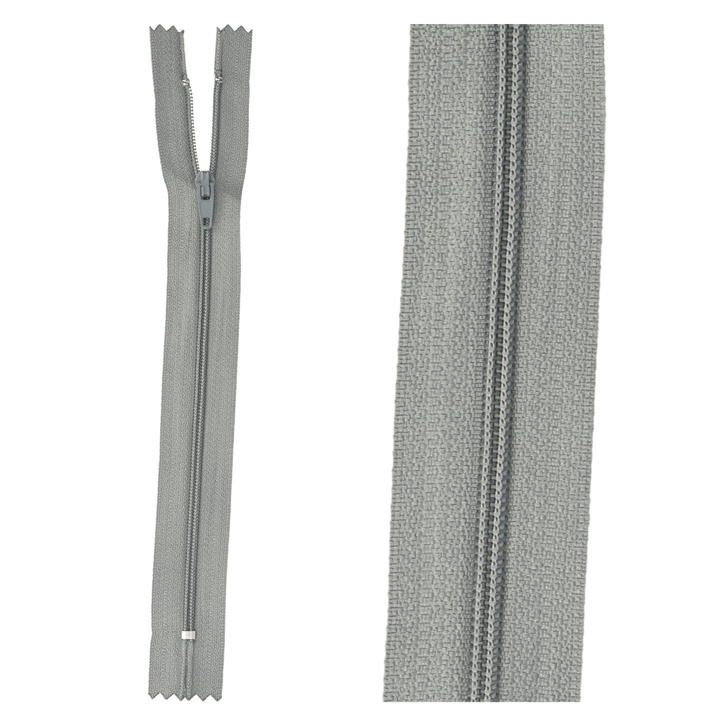 Thin polyester zipper - 10cm