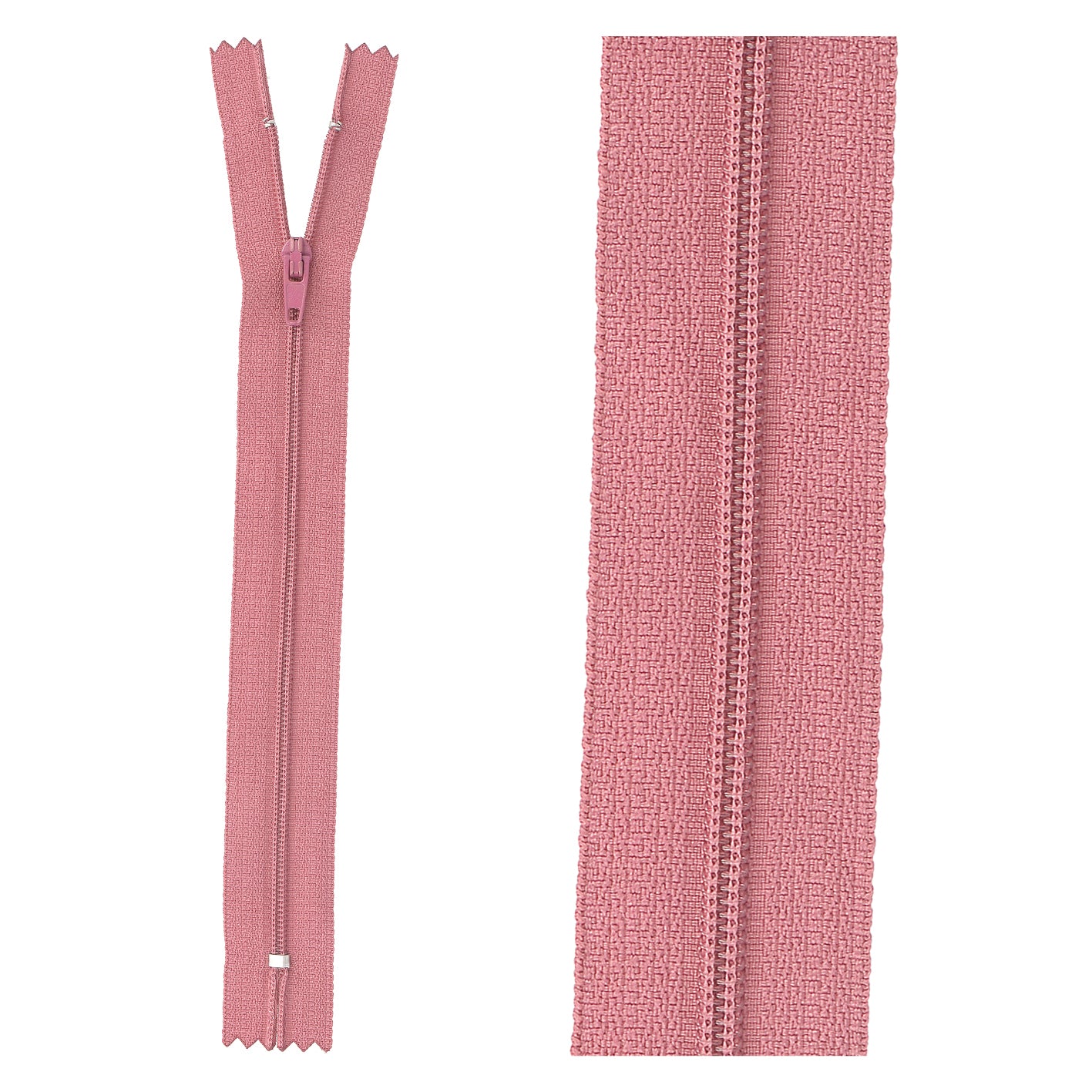 Thin polyester zipper - 10cm