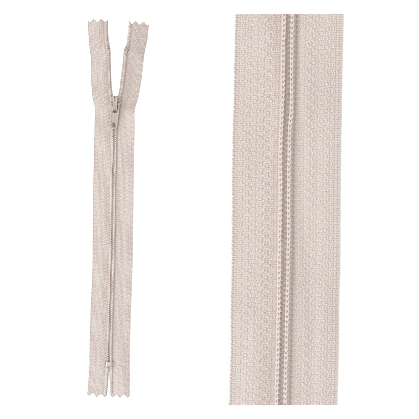 Thin polyester zipper - 10cm