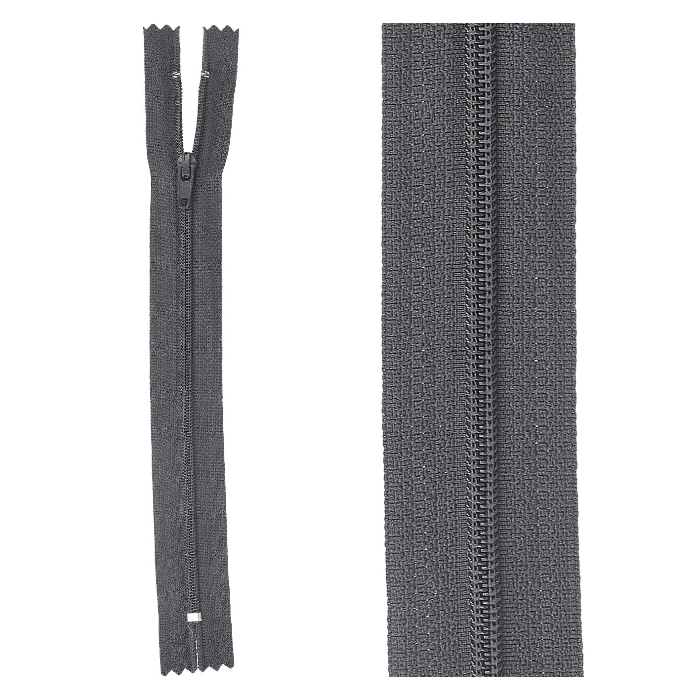 Thin polyester zipper - 10cm