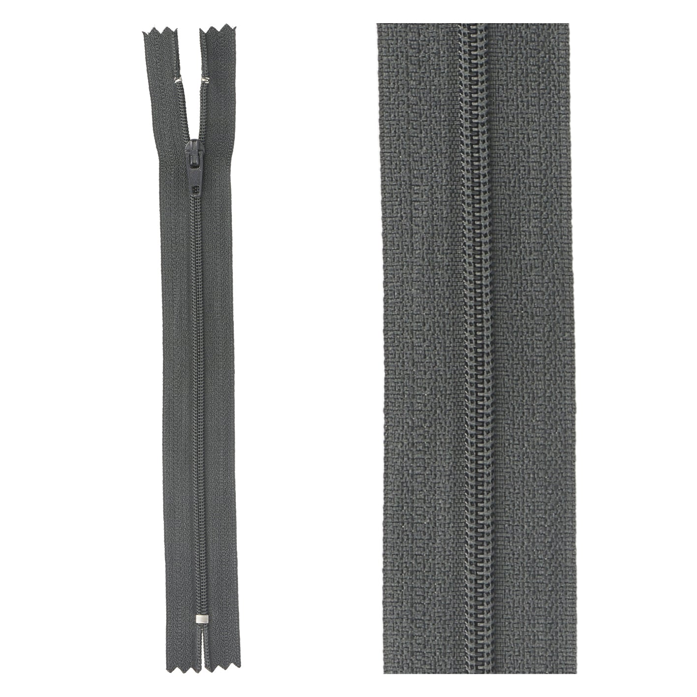 Thin polyester zipper - 10cm