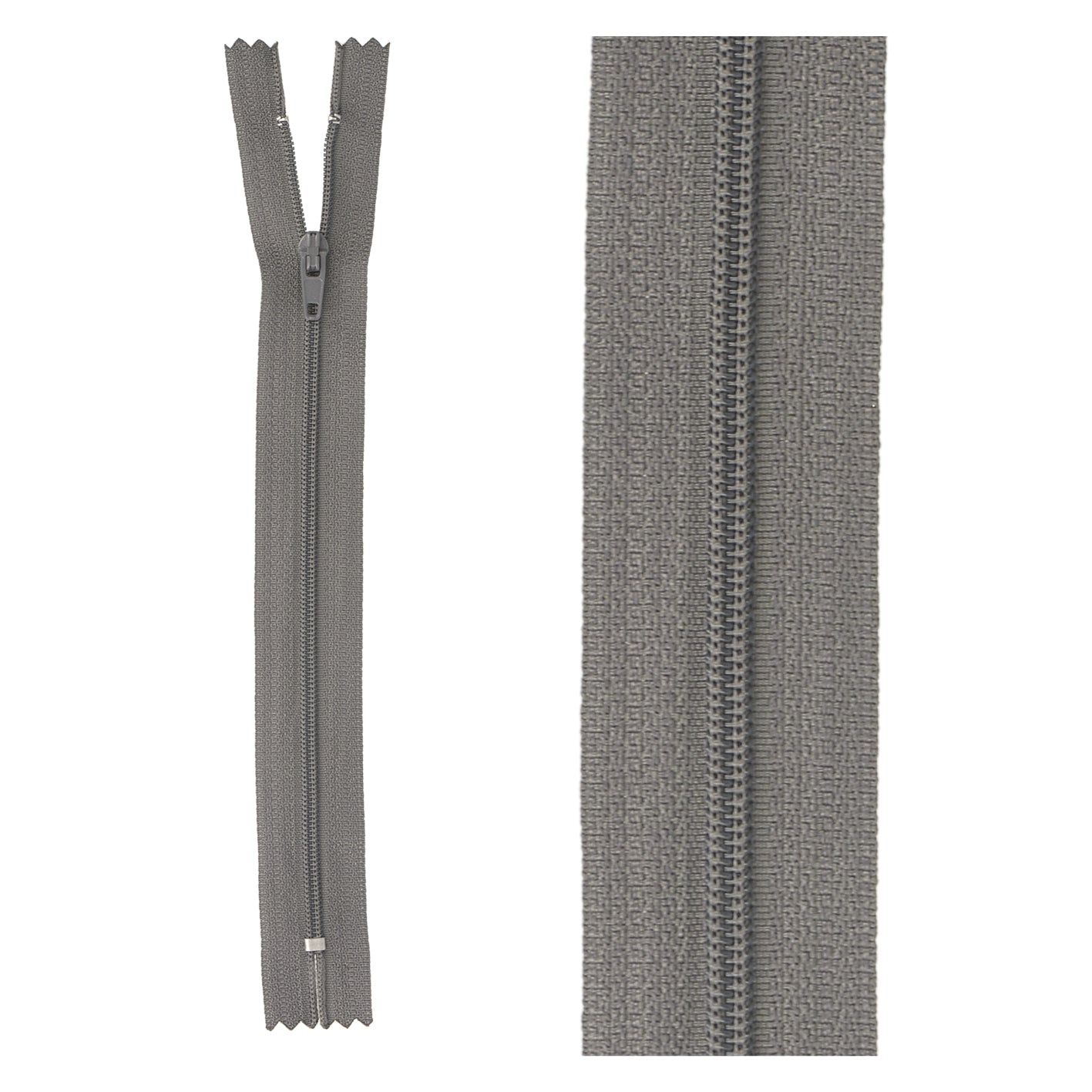 Thin polyester zipper - 10cm