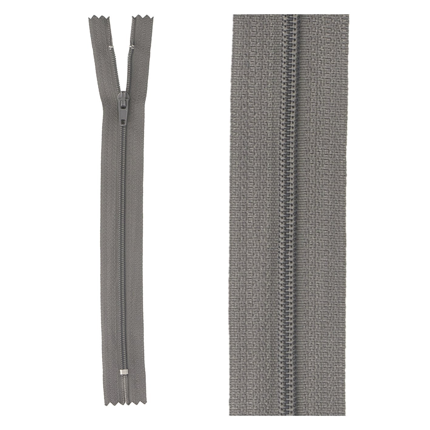 Thin polyester zipper - 50 cm