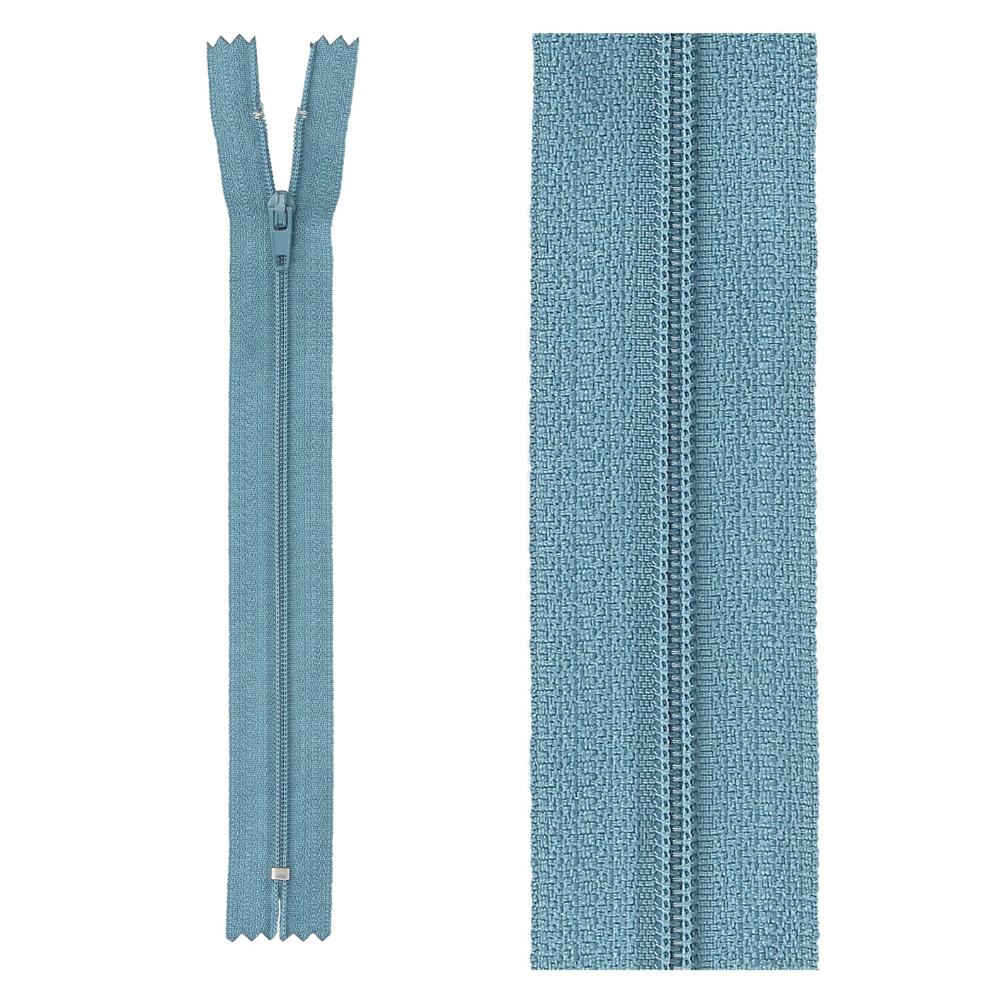 Thin polyester zipper - 10cm