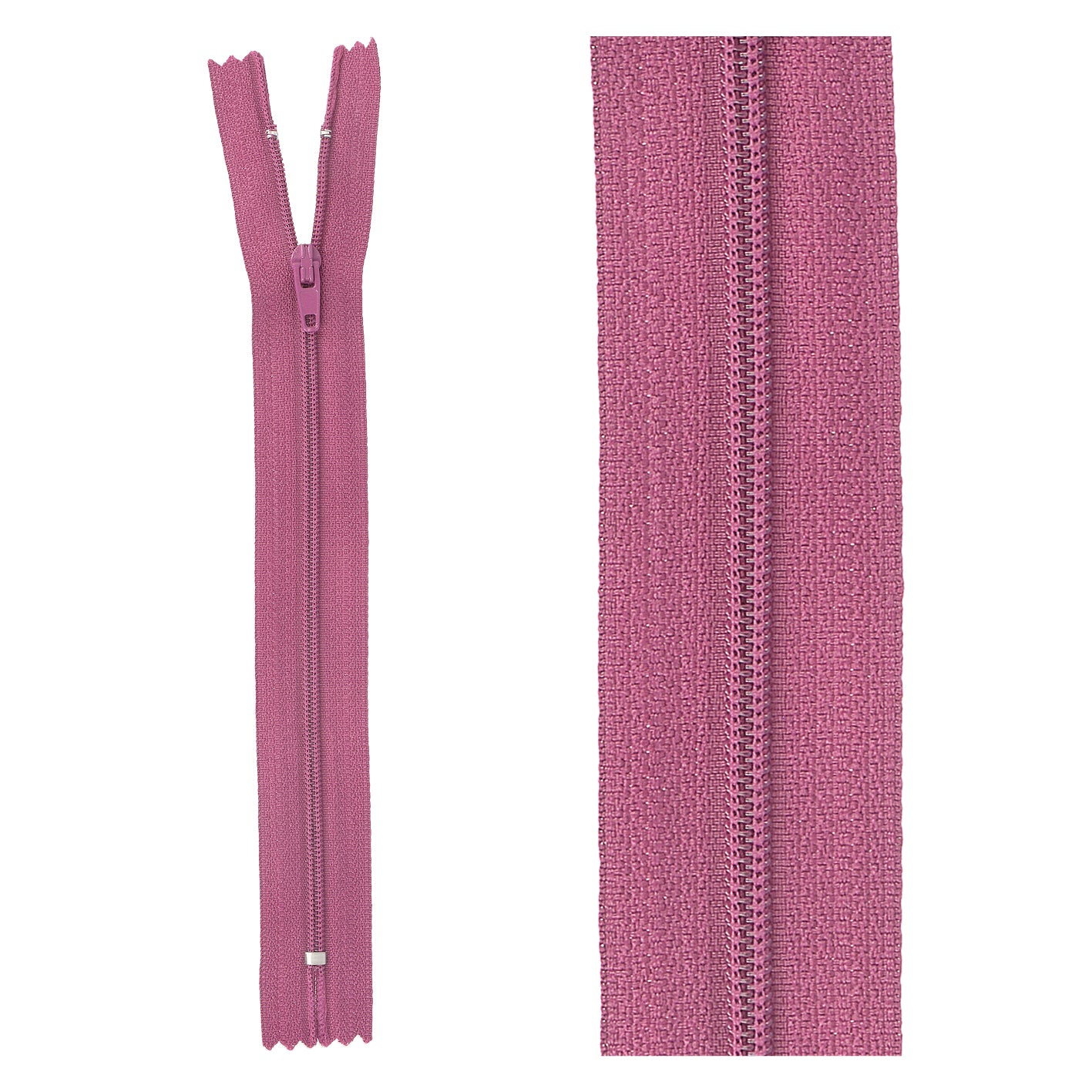 Thin polyester zipper - 10cm