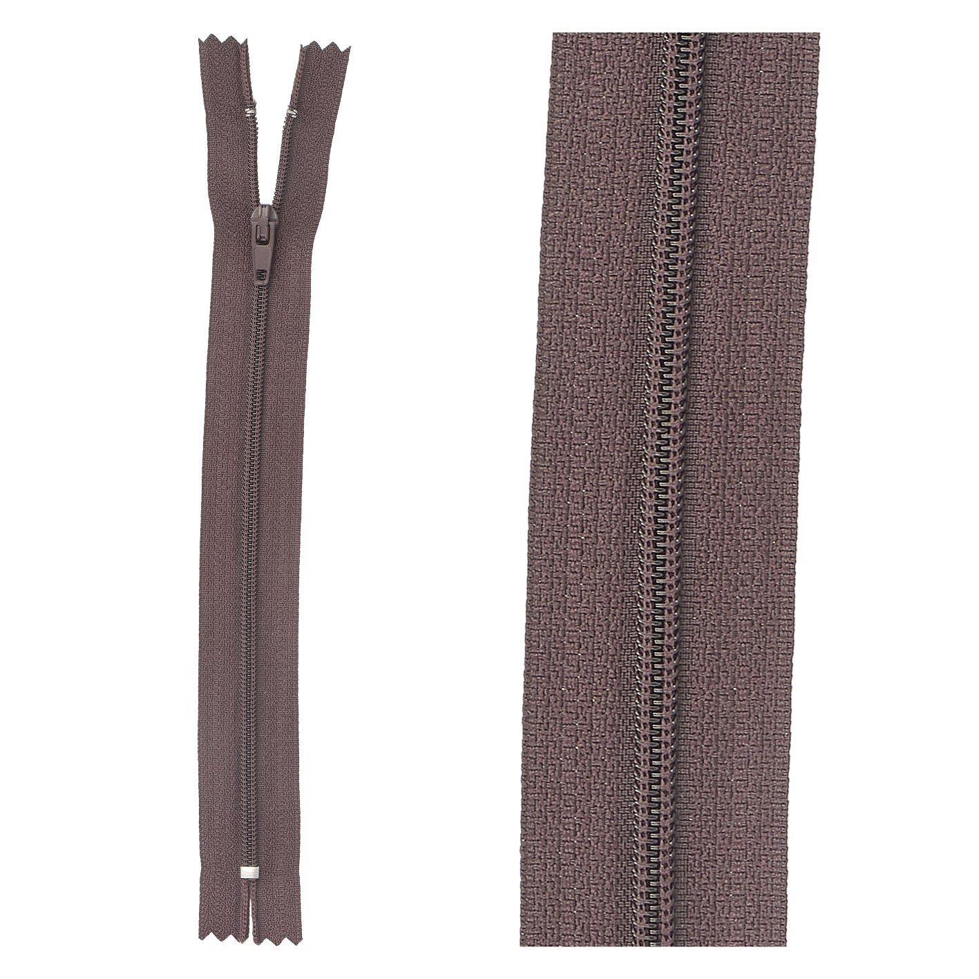 Thin polyester zipper - 10cm