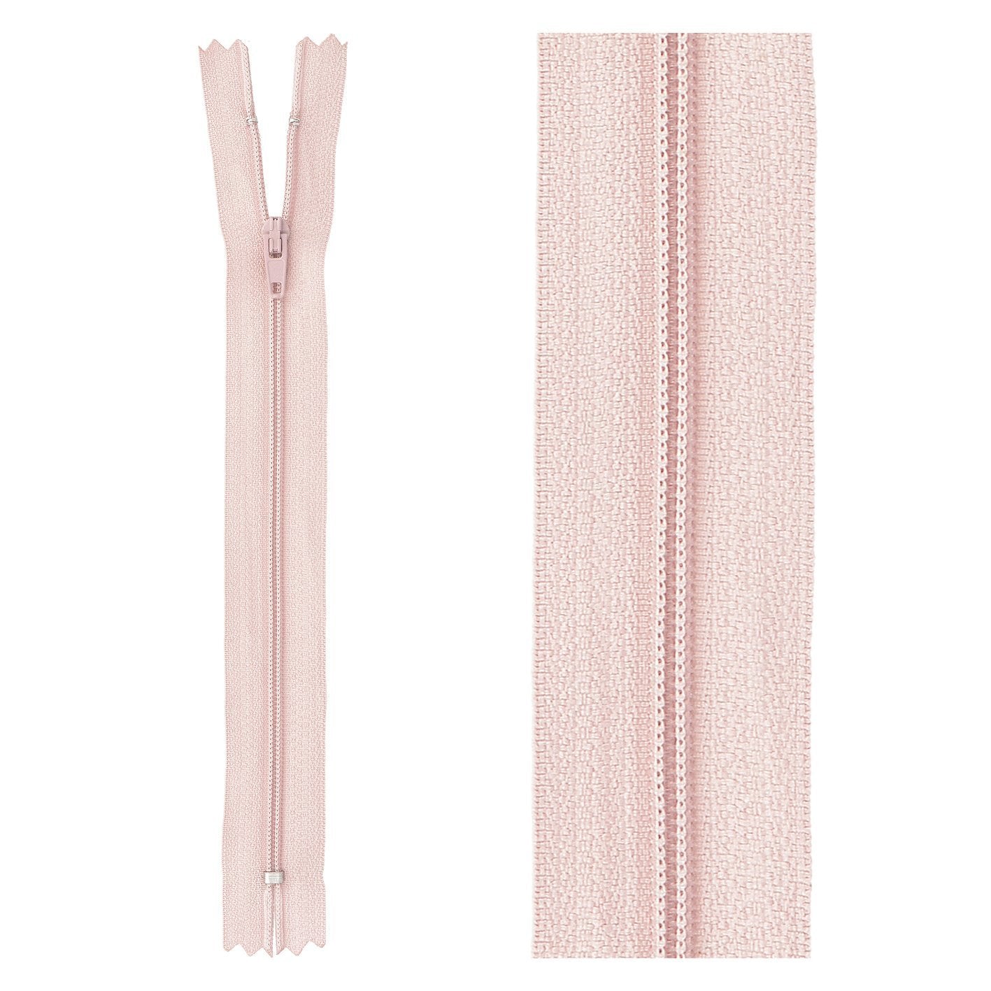 Thin polyester zipper - 25 cm