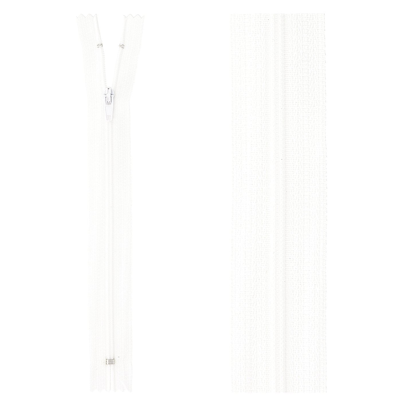 Thin polyester zipper - 50 cm