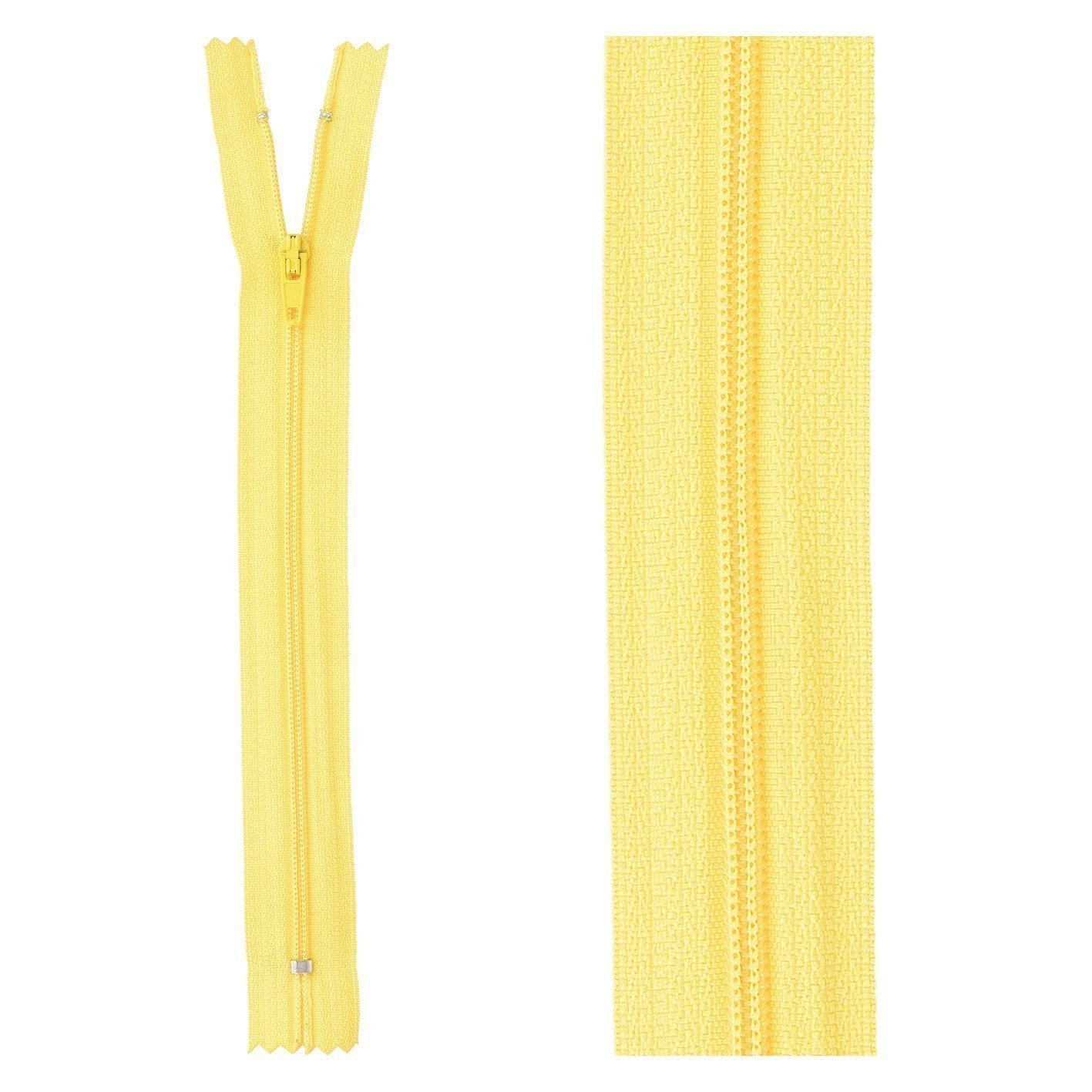 Thin polyester zipper - 35 cm