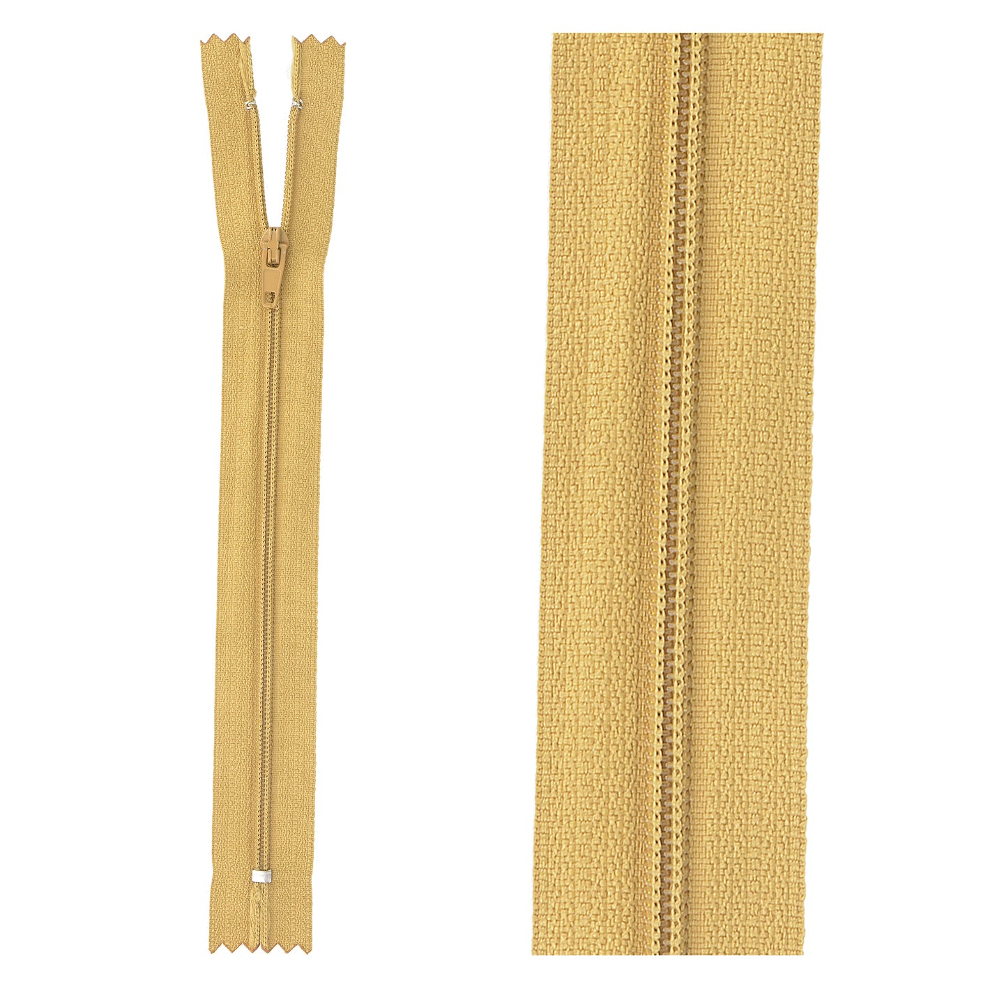 Thin polyester zipper - 10cm