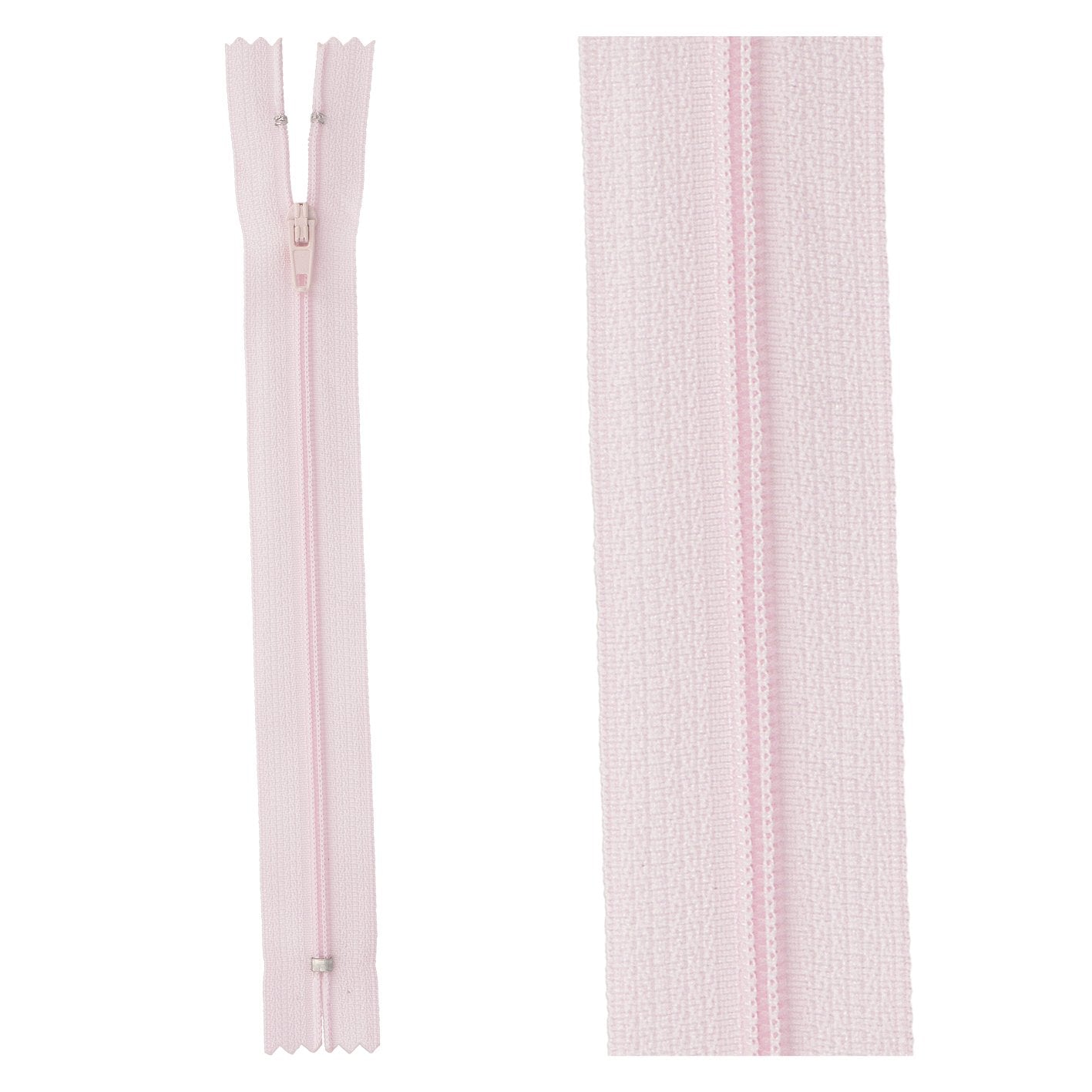 Thin polyester zipper - 35 cm