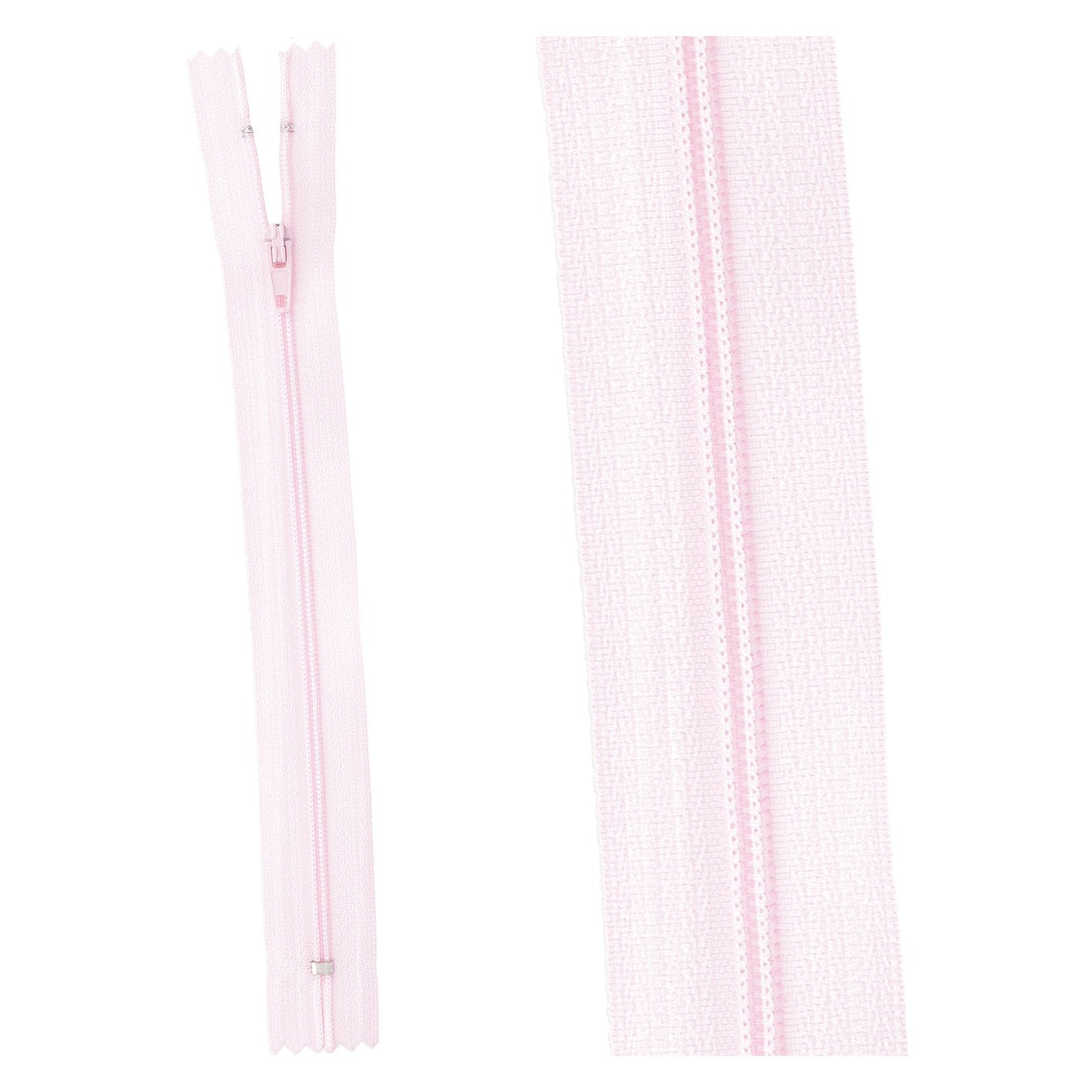 Thin polyester zipper - 18 cm