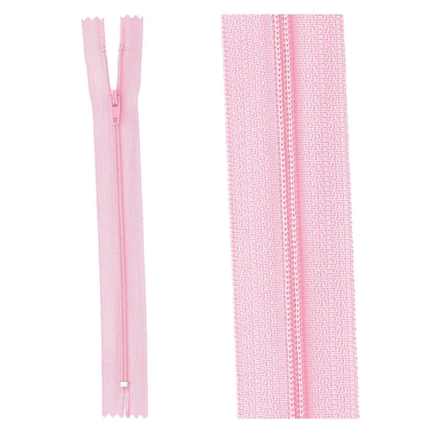 Thin polyester zipper - 30 cm