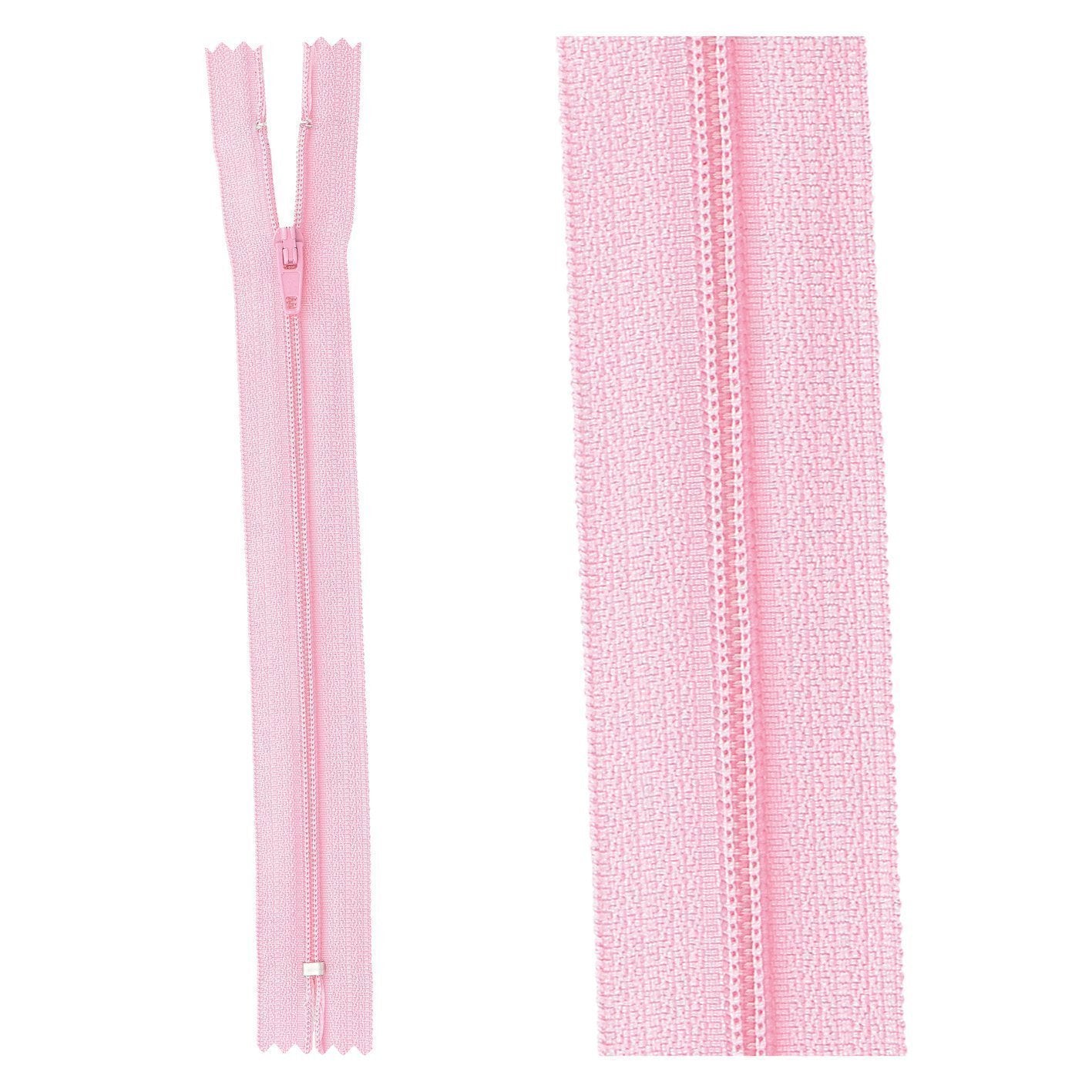 Thin polyester zipper - 45 cm