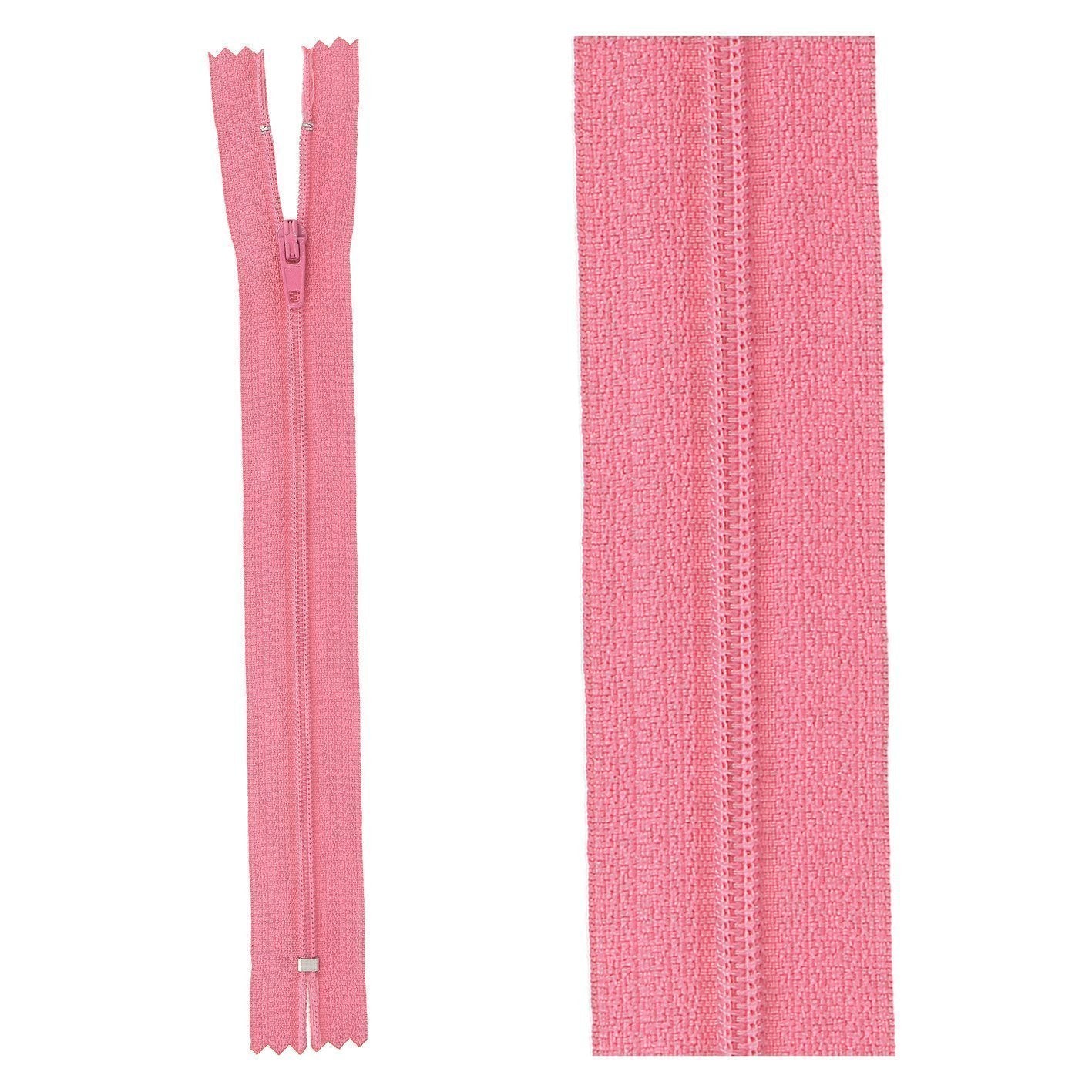 Thin polyester zipper - 50 cm