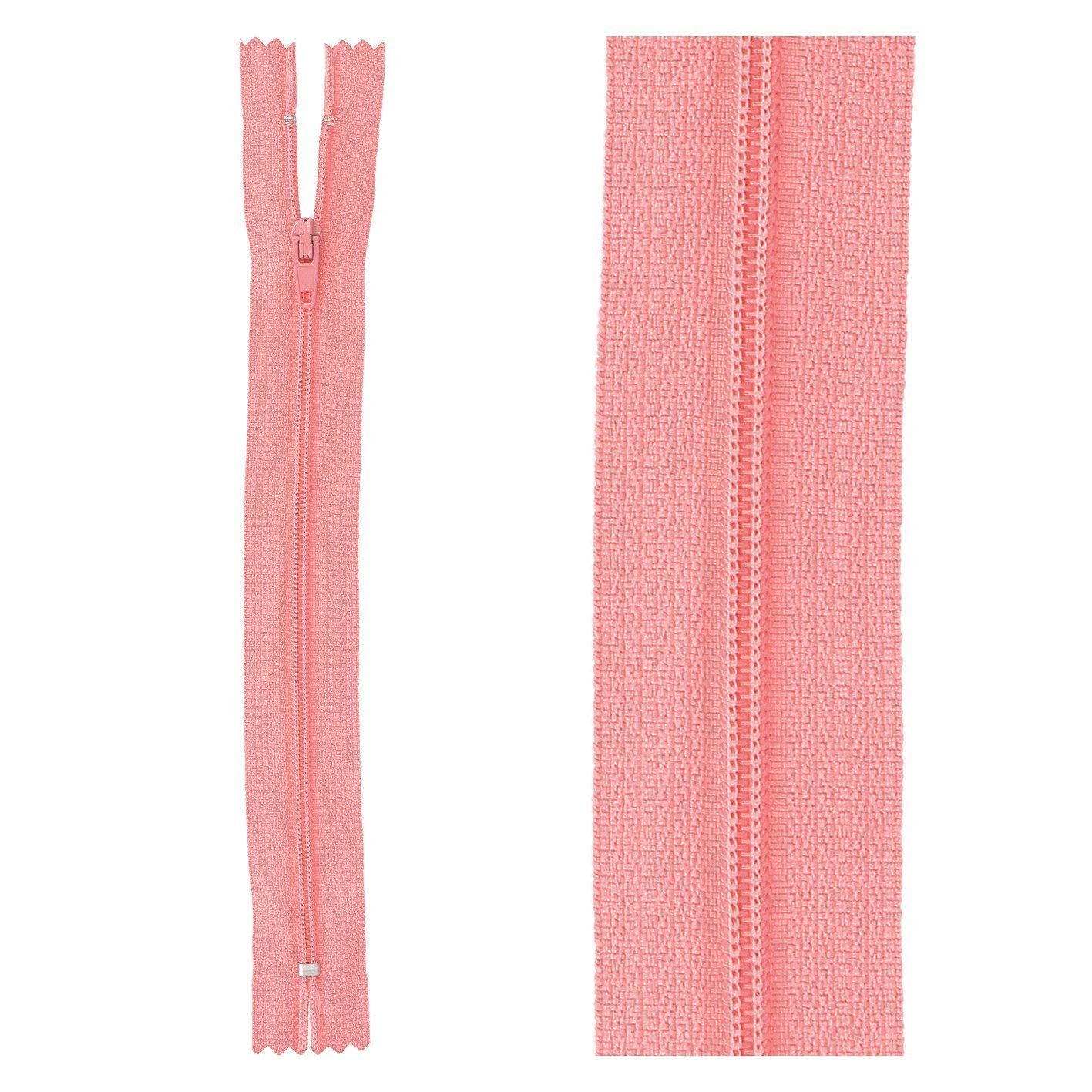 Thin polyester zipper - 18 cm
