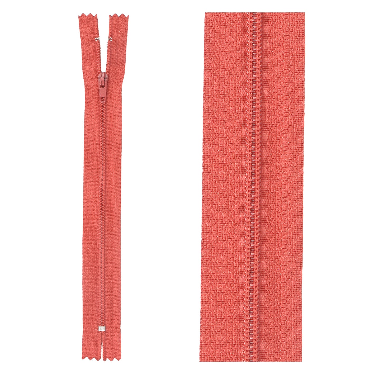 Thin polyester zipper - 10cm
