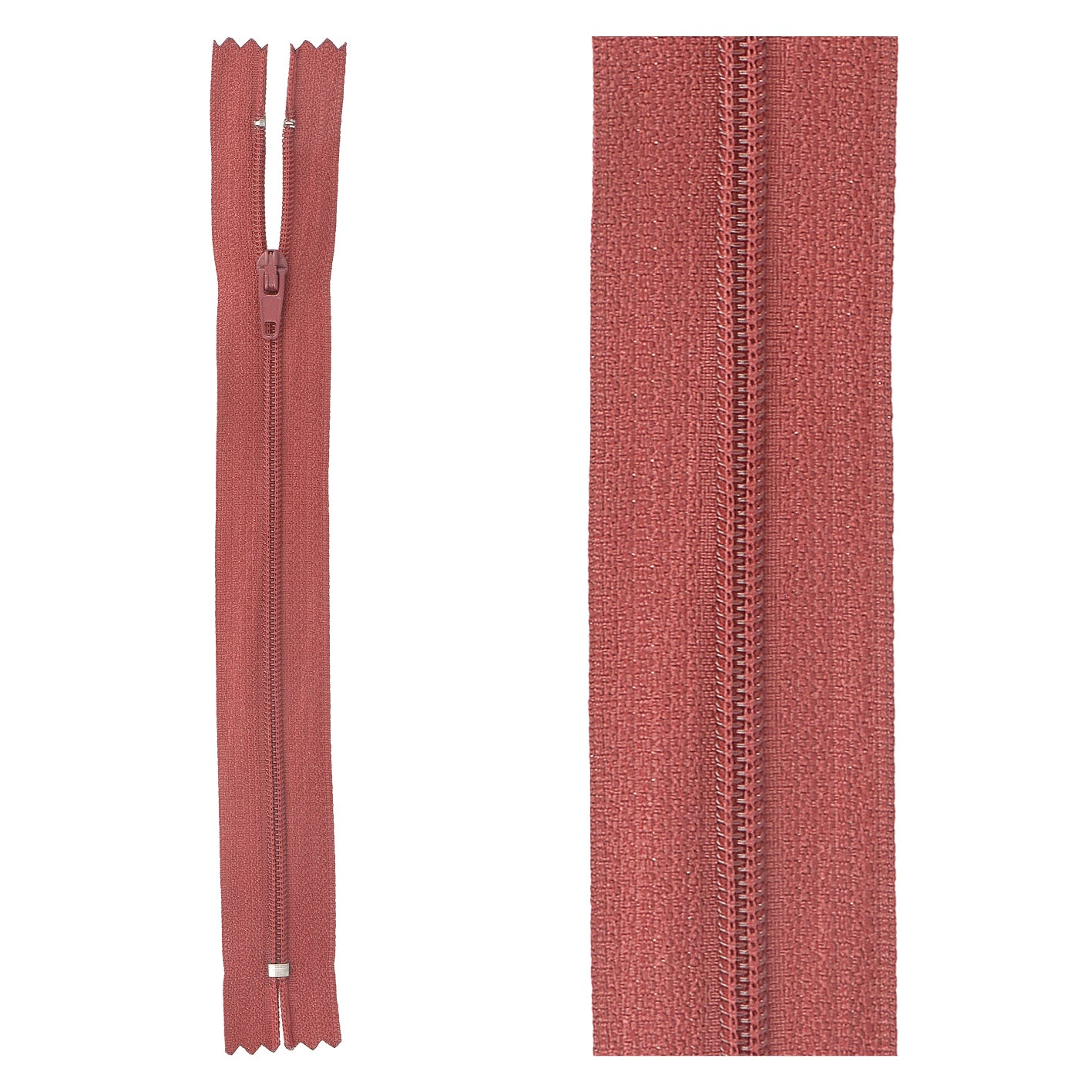 Thin polyester zipper - 10cm