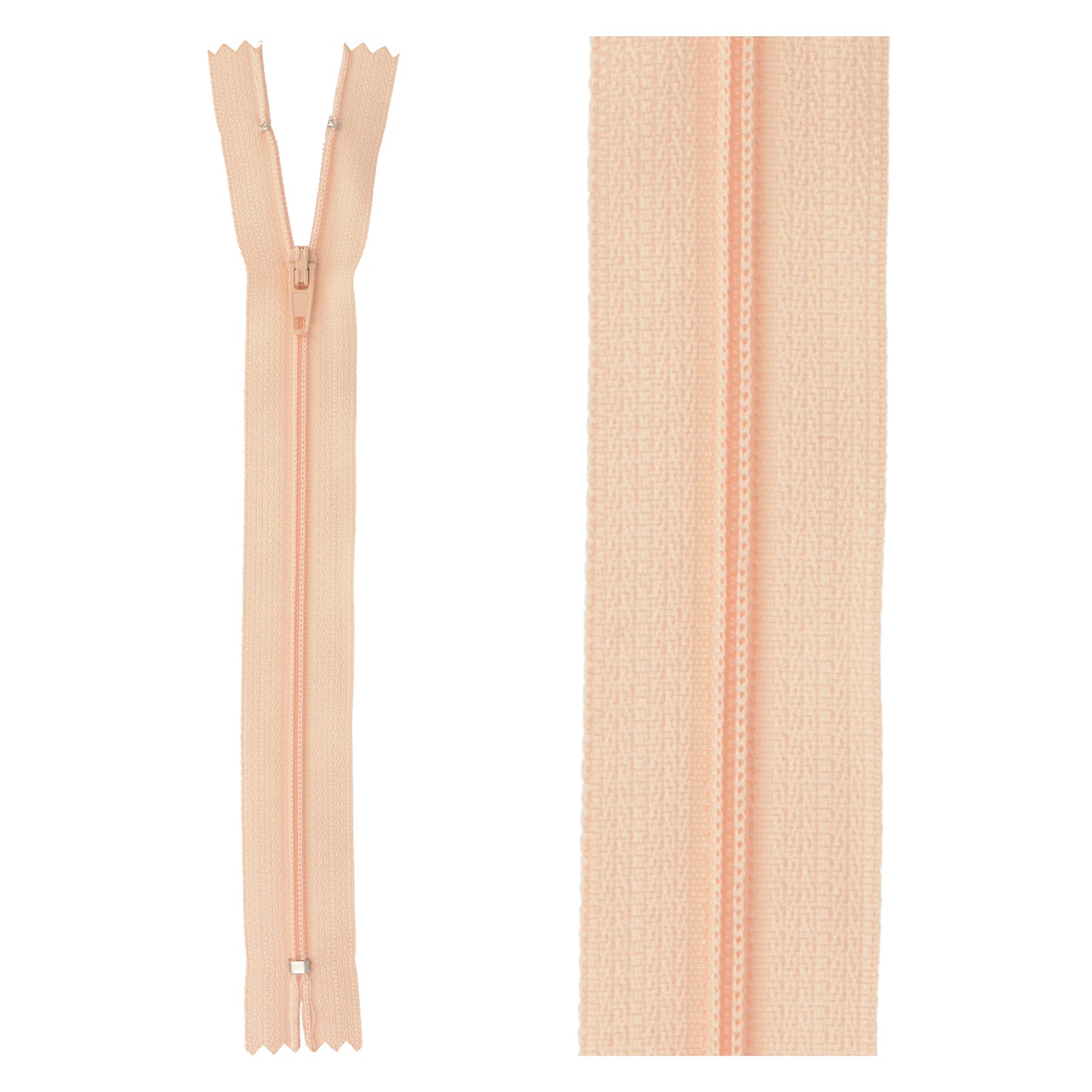 Thin polyester zipper - 10cm