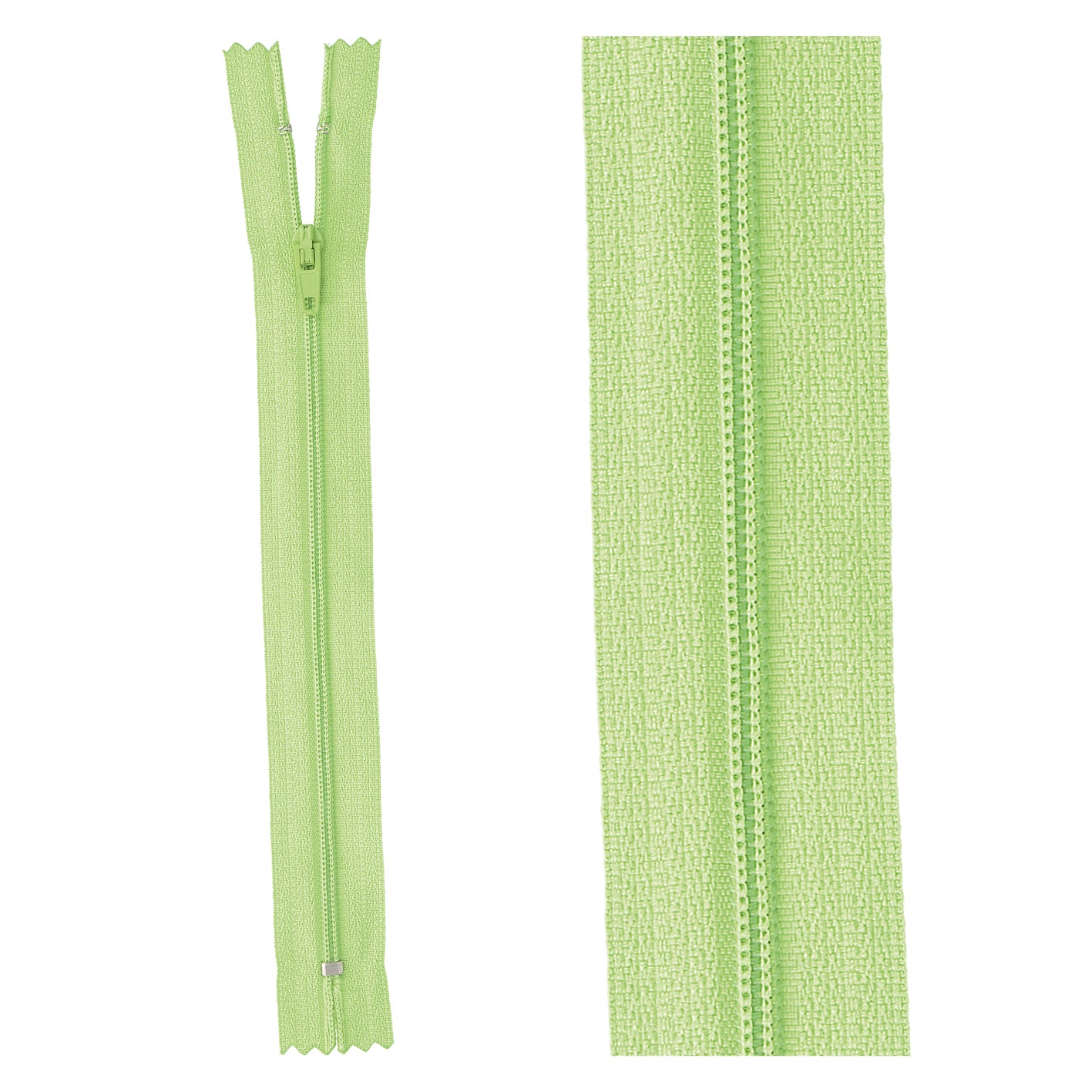 Thin polyester zipper - 10cm