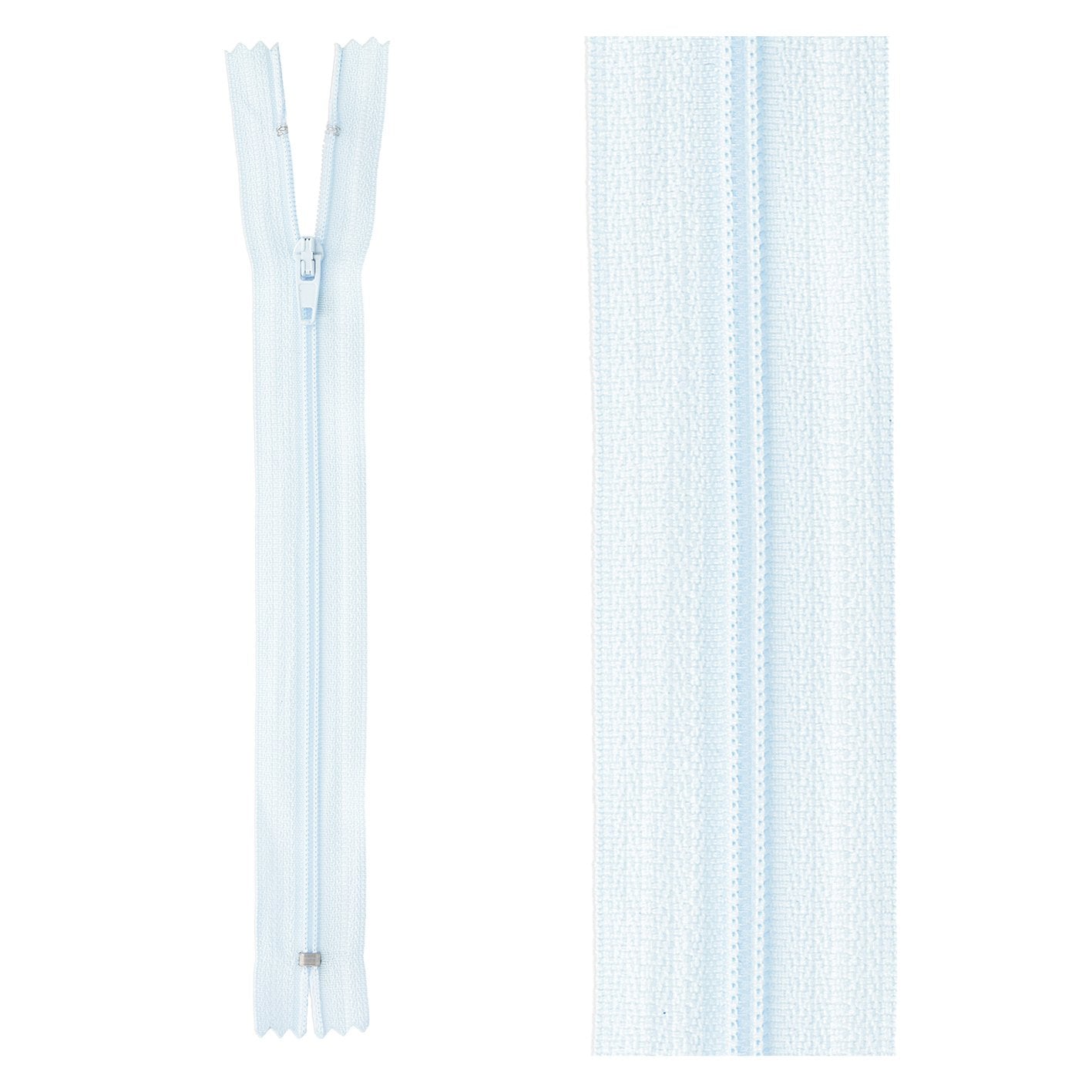 Thin polyester zipper - 30 cm